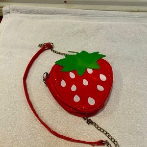 Lacoste rare Strawberry purse with shoulder strap!Add a pop of fun to your day!